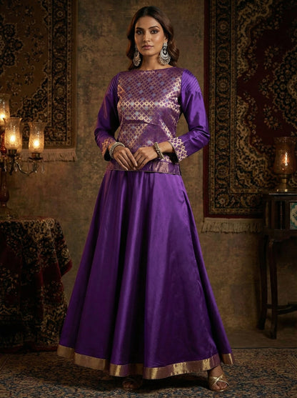 Semistitched Chanderi Ɓlouse