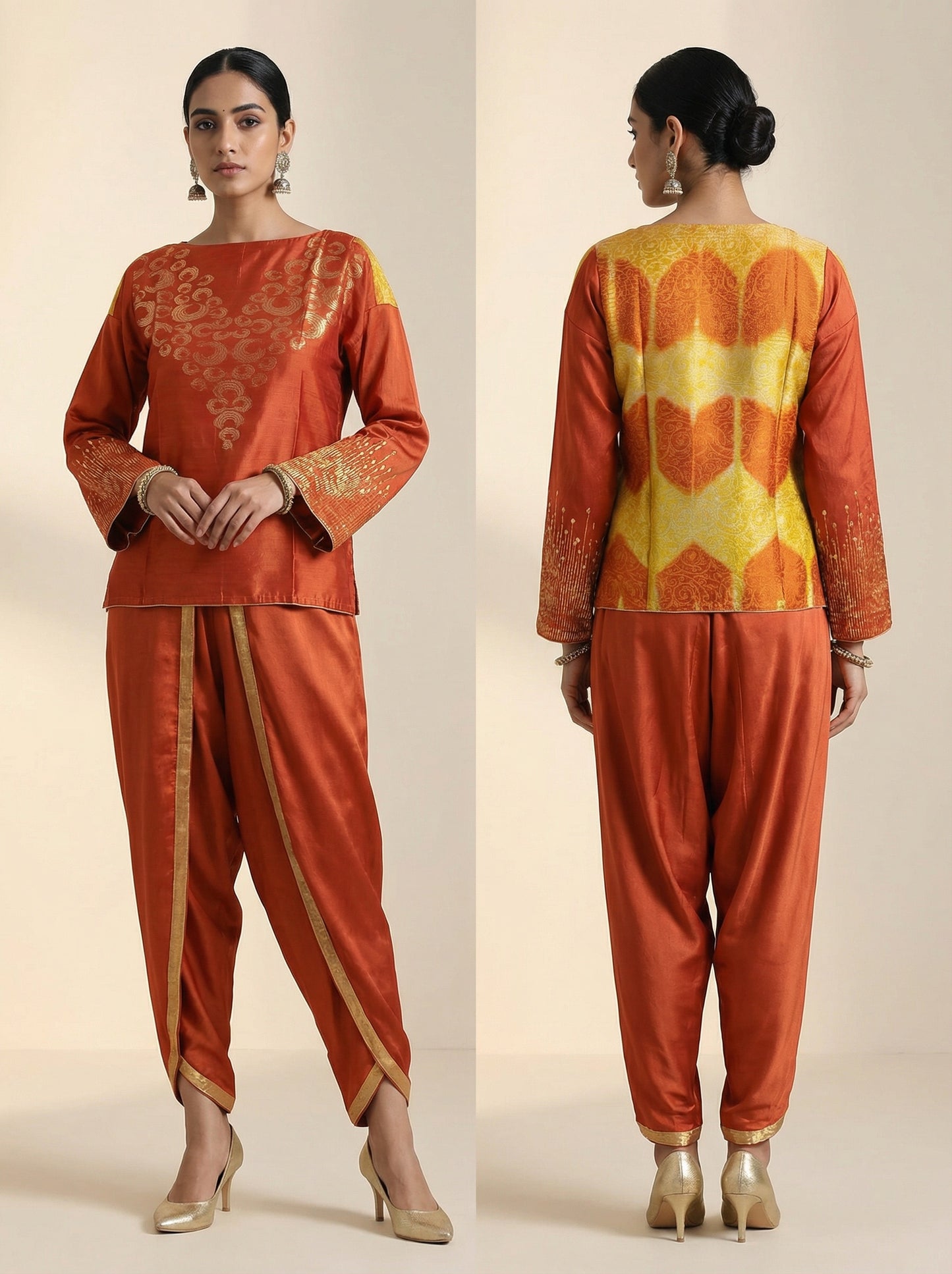 Semistitched Chanderi Ɓlouse