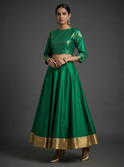 Semistitched Chanderi Ɓlouse