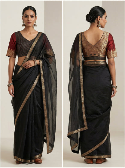 Semistitched Chanderi Ɓlouse