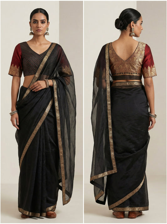 Semistitched Chanderi Ɓlouse