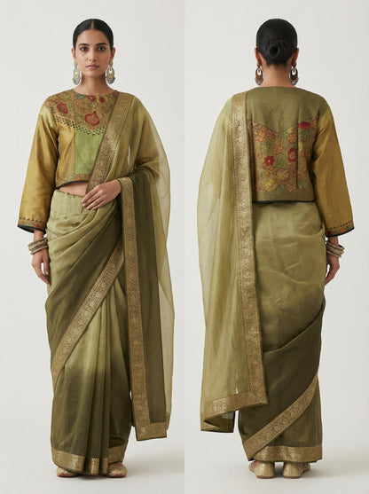 Semistitched kalamkari Blouse