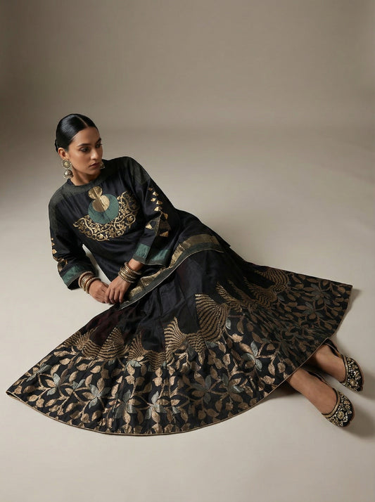 Semi stitched Formal Skirtset