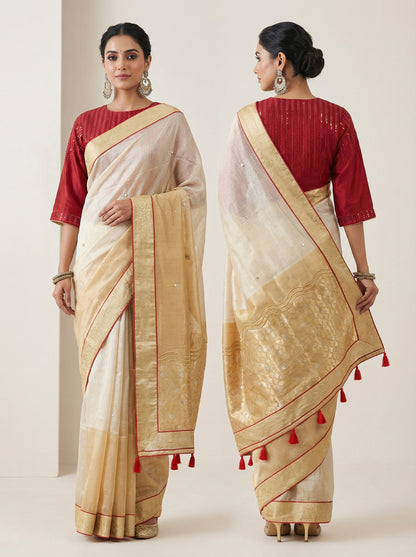 Formal Chanderi Silk Zari Woven Saree