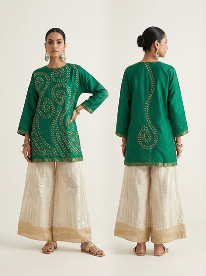 Stitched Formal tunic plazzo set