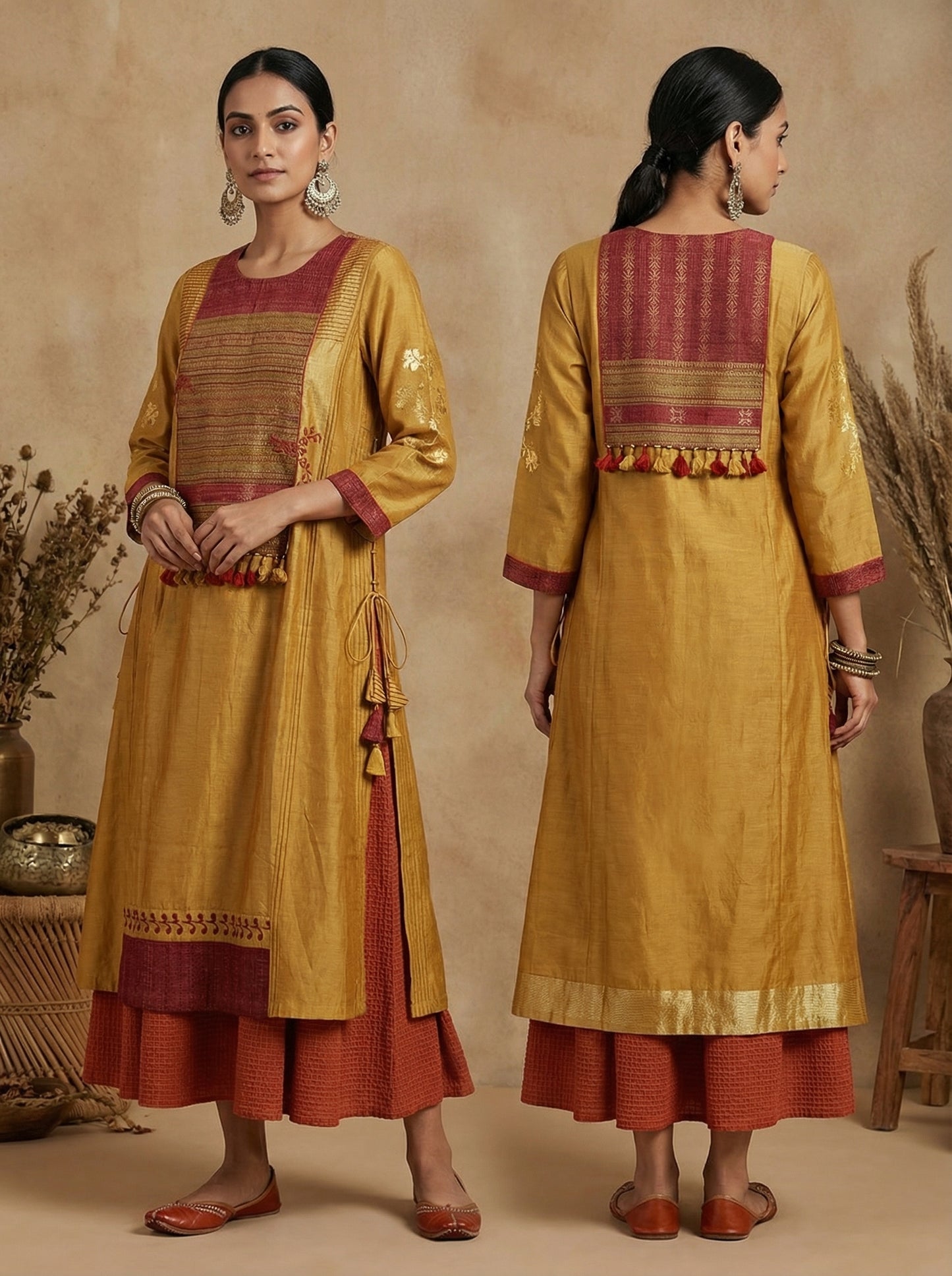 Stitched long Bhujodi dress