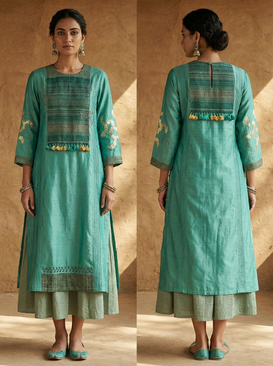 Stitched long Bhujodi dress