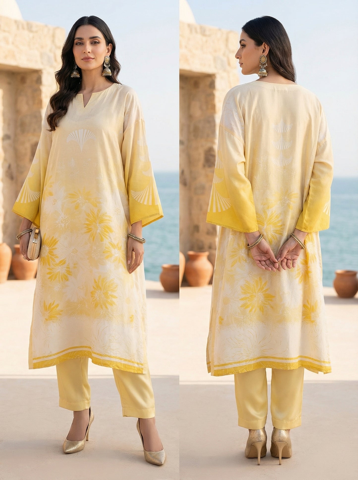 Semi Stitched Chanderi Kurta