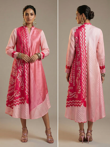 Stitched applique Long Dress