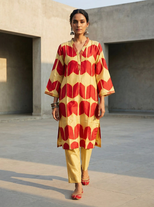 Stitched Chanderi Kurta