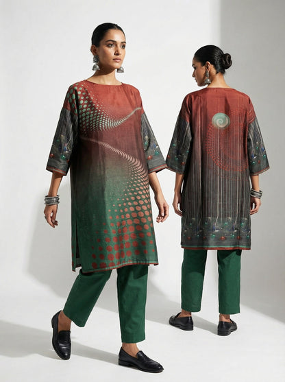 Semi Stitched Casual Chanderi Suitset VISHAL KAPUR