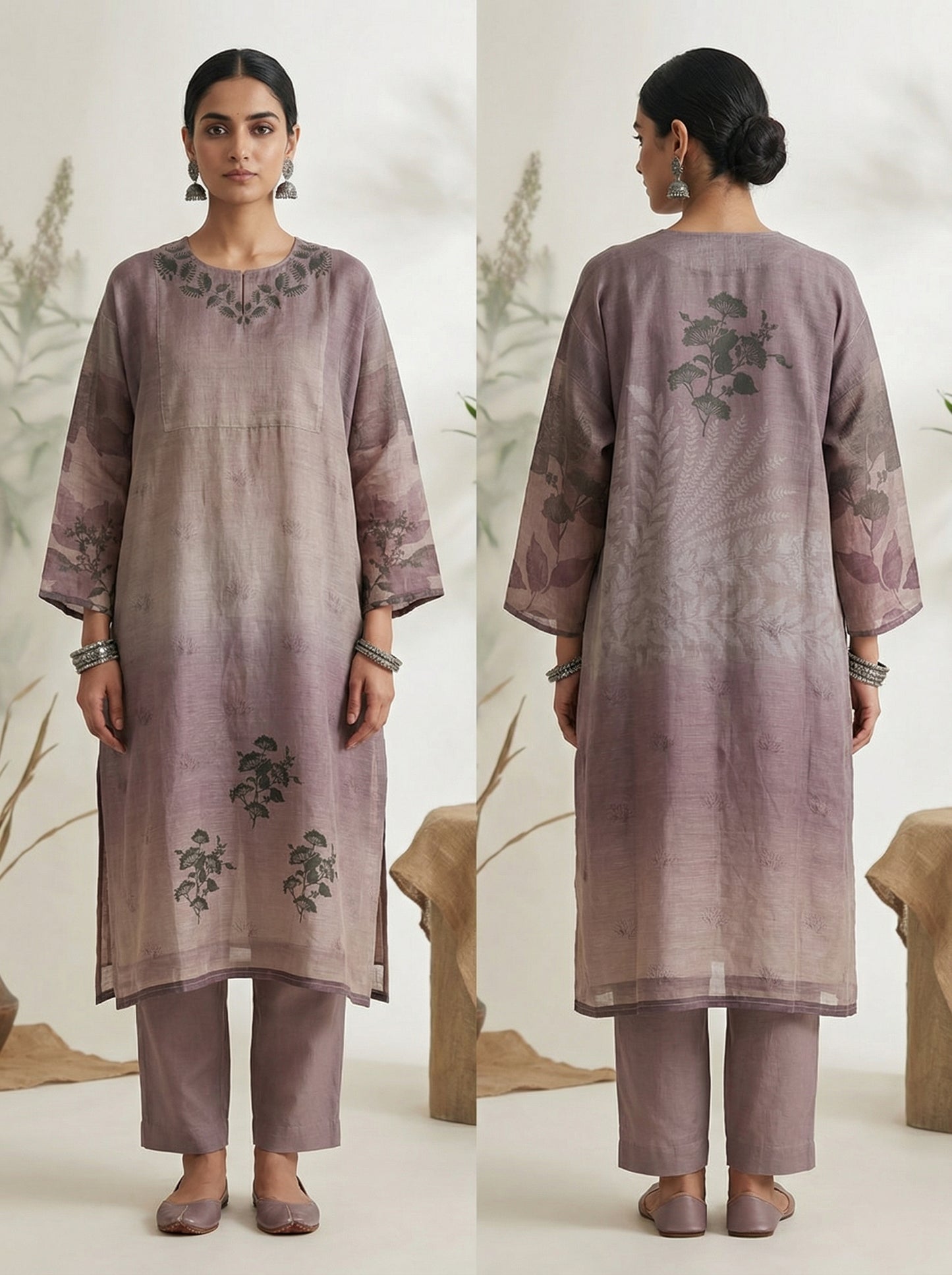 Semi Stitched Casual Kota Linen Kurta