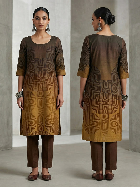 Stitched Casual Chanderi Kurta