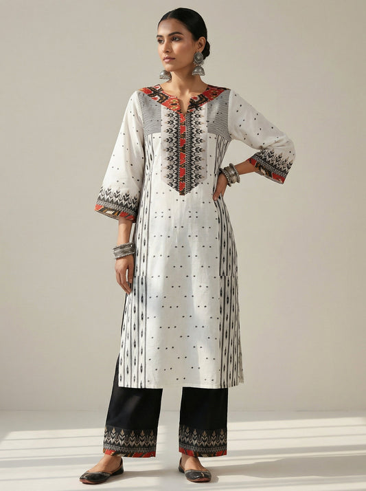 Semi Stitched Formal Cotton Kurta VISHAL KAPUR