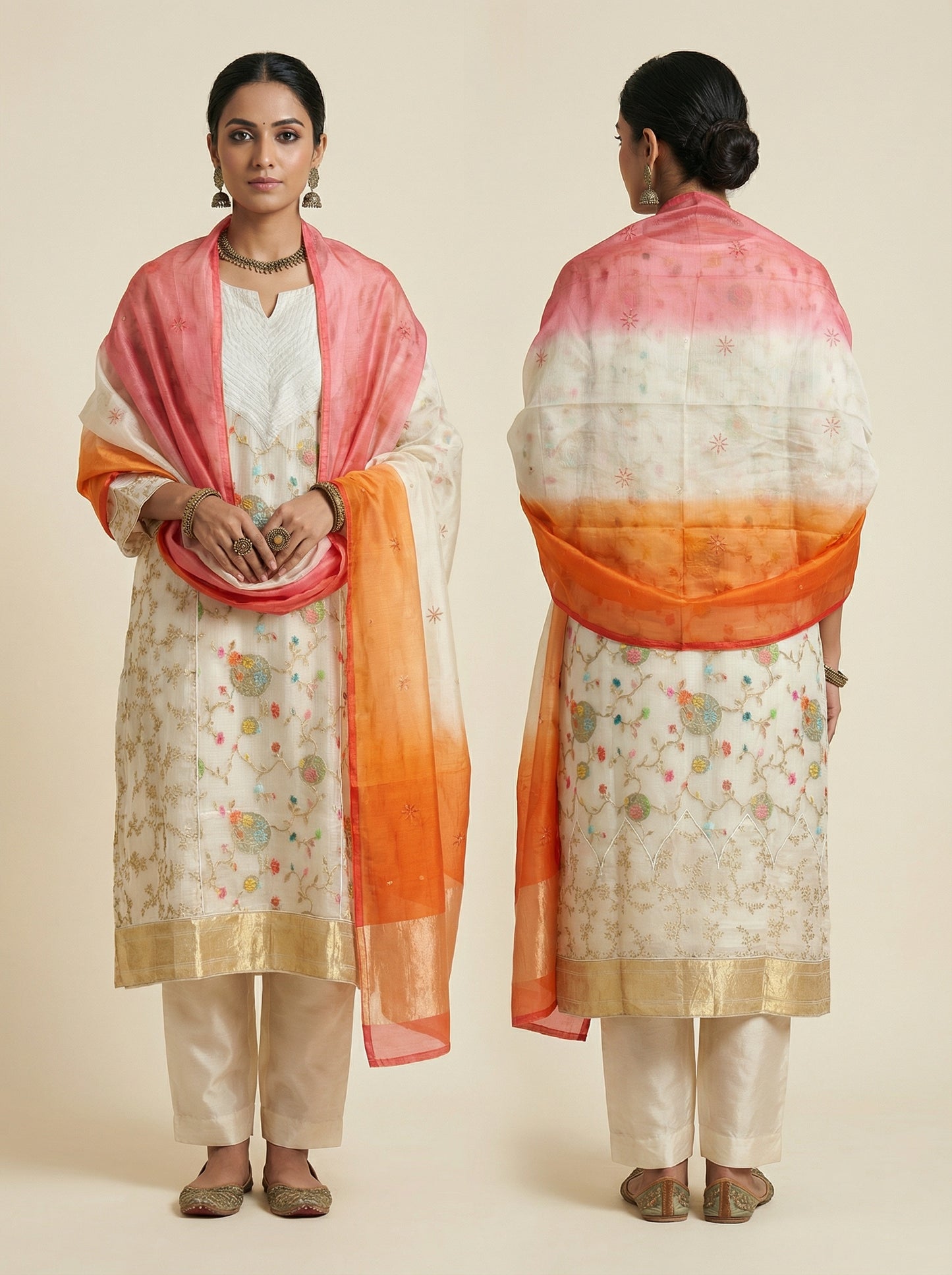 Semi Stitched Formal Kota silk Suitset
