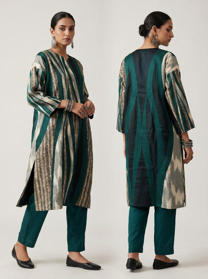 Semi Stitched Chanderi Casual kurta