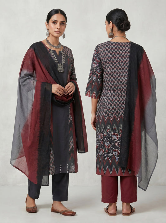 Semi Stitched Cotton Smart Casual kurta VISHAL KAPUR