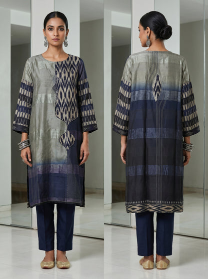 Semi Stitched Chanderi Casual kurta