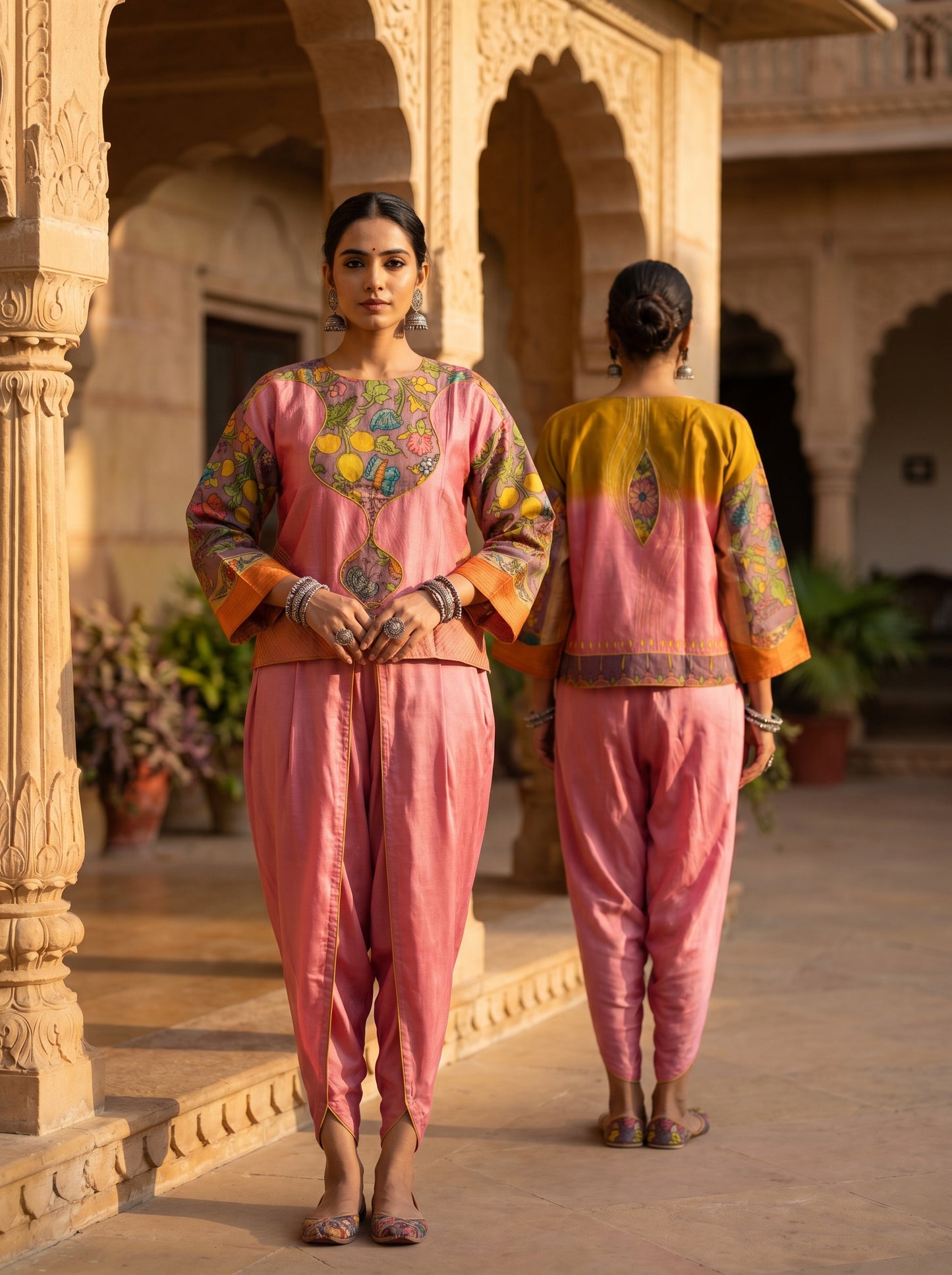 Semi Stitched Chanderi Kalamkari Ɓlouse