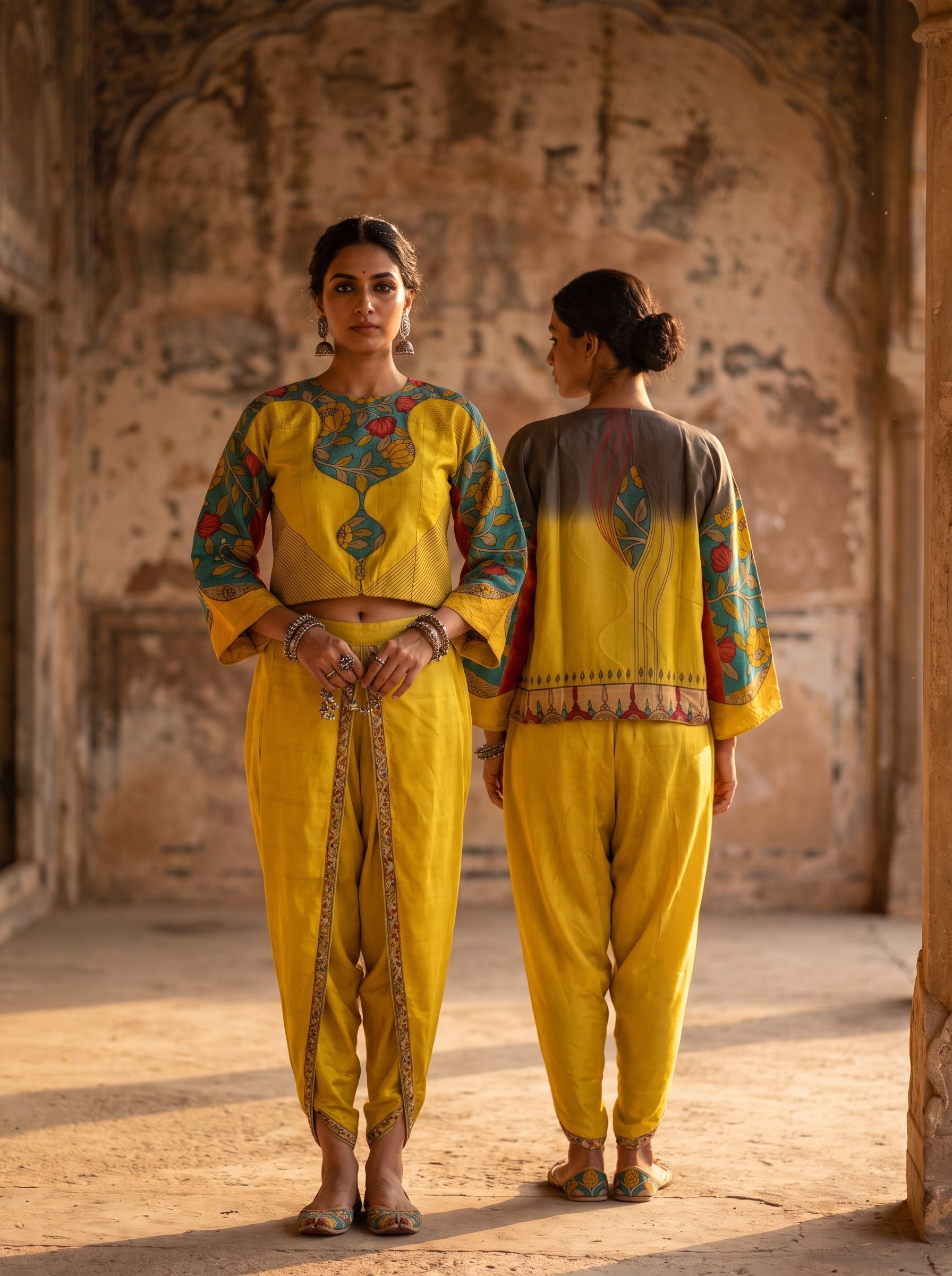 Semi Stitched Chanderi Kalamkari Ɓlouse VISHAL KAPUR STUDIO