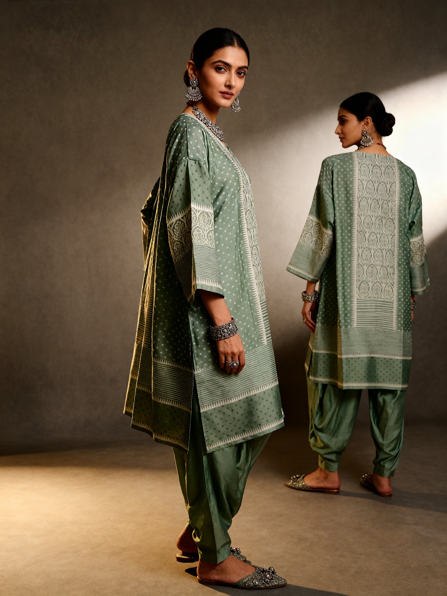 Semi Stitched Chanderi Casual kurta
