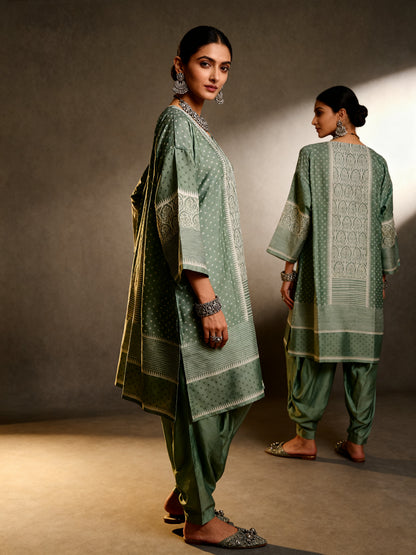 Semi Stitched Chanderi Casual kurta